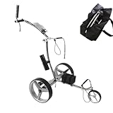 Chariot de golf électrique avec batterie au lithium, télécommande, design pliable pour golf longue distance