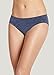 Jockey Women's Underwear Smooth & Shine Seamfree Bikini, Navy Heather, 7