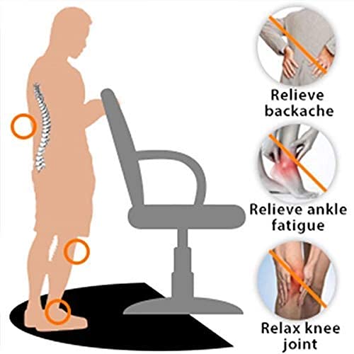 Salon mats for Hairstylist Standing Anti Fatigue 3'x4' Barber Shop Salon Floor Chair Mat - Black Square Hair Floor Mat 1/2