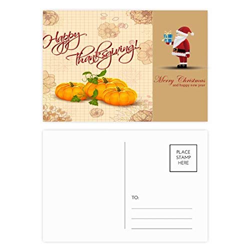 Lot cartes postales Père Noël Happy Thanksgiving correspondance originale fête automne lot de 20