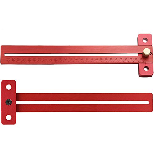 Aluminum Medir Regla Recta línea Dibujo Madera Edición Tool Woodworking Tool plano streichmaß con marcador de borde 270 mm templado