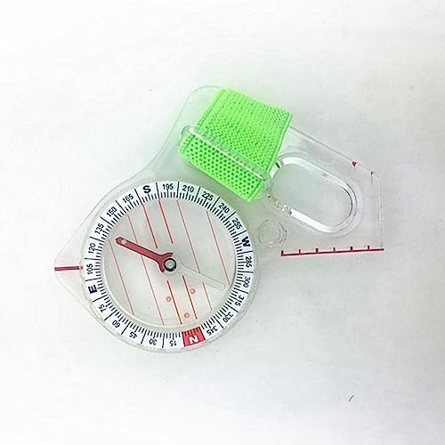 Brújula de dedo transparente para leer mapas topográficos y mantener el rumbo en trekking 4