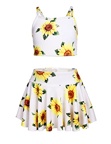 Arshiner Big Girls' 3Pcs Swimsuits Beach Surf Bikini Bathing Suit Tankini Floral Swimwear Size 12 13 #TOP18