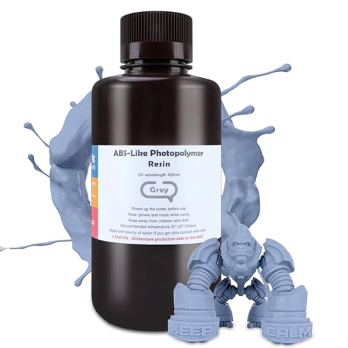 ELEGOO ABS-Like Resin 1000g Grau, 405nm Rapid LCD UV-härtendes Harz Photopolymerharz 3D Drucker Resin für LCD/DLP 3D Drucker