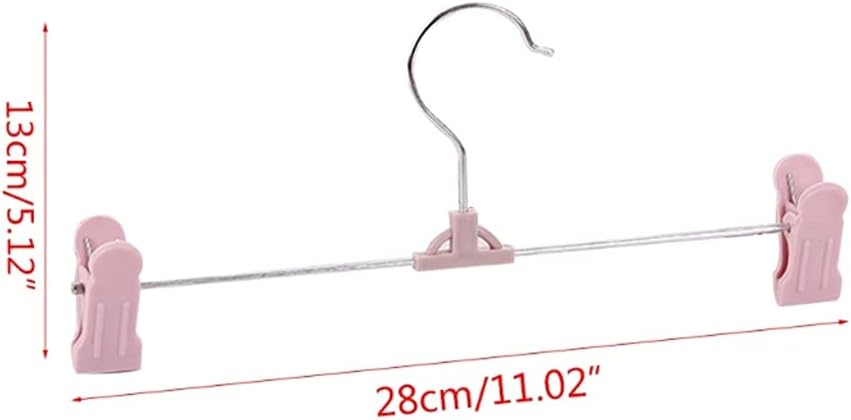 Trouser Hangers, 10 Pack Skirt Hangers with Adjustment Plastic Grip Pant Hangers (C,10PCS) (D 10PCS)
