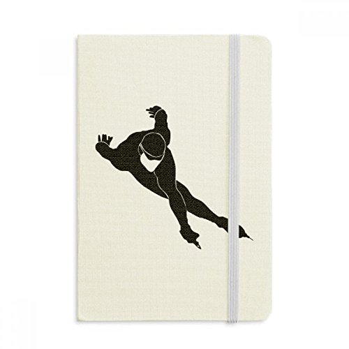 Journal A5 patinage noir sports d'hiver couverture souple carnet de notes classique 144x210mm