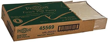 Pennant Foods Puff Pastry Dough Sheets, 12 Ounce - 20 per case.