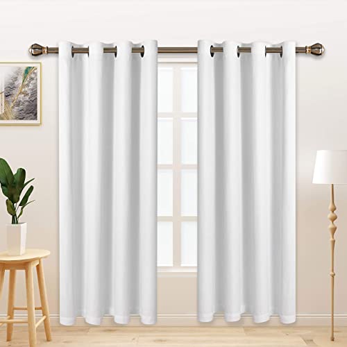 Lordtex Linen Look Textured Blackout Curtains With Thermal Insulated Liner - Heavy Thick Grommet Window Drapes For Bedroom, 50 X 95 Inches, White, Set Of 2 Panels #TOP20