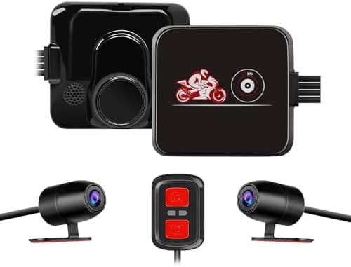 VSYSTO Dashcam Moto, Grand Angle de 130° Caméra de Moto Avant et ...