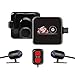 VSYSTO Dash Cam Moto, Fotocamera per Moto Obiettivo Grandangolare 130°, Impermeabile Doppia Anteriore e Posteriore 1080P Videocamera con WiFi, Visione Notturna, Sensore G, Registrazione in loop