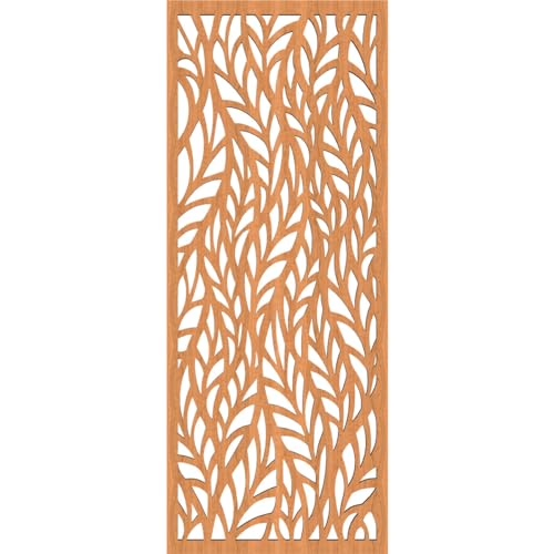 Image of 11 3 /8 inchW x 29 3 /8 inchH x 3 /8 inchT Ortonville Decorative Fretwork Wood Wall Panels, Cherry