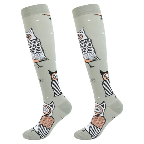 Compression Socks for Women Animal Knee High Stockings for Running Sports Travel Long Flights2