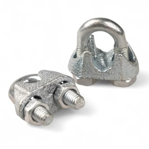 Image of U-Lock Cable Clamp for Gym Machine Wire | Heavy Duty Rope Clip with Bolt (Pack of 4)