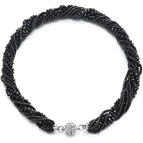 COOLSTEELANDBEYOND Black Choker Necklace Cover