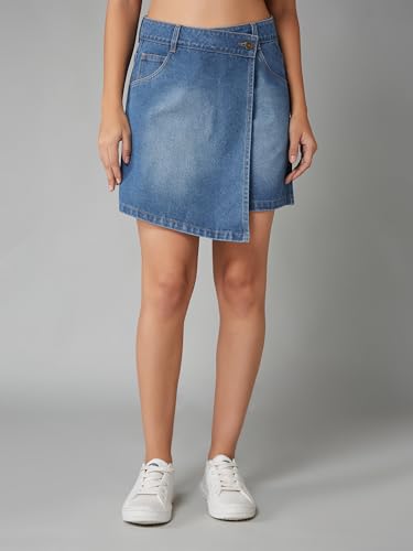 Image of Dolce Crudo Women's Regular High Rise Stretchable Denim Shorts