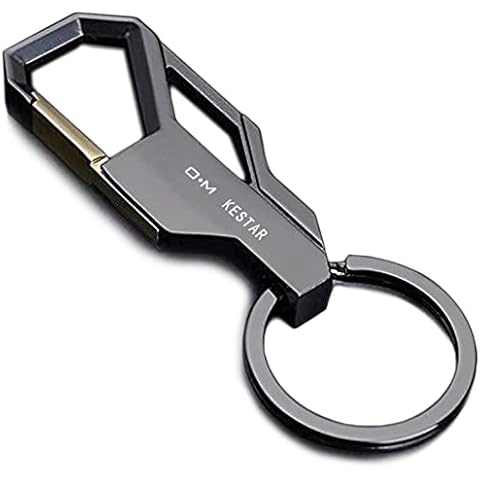 KESTAR Car Key Chain Key Ring Business Keychain Car Key Ring Key Organization for Men and Women, Classic Black Cover