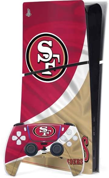 Skinit Decal Gaming Skin Compatible with PS5 Slim Digital Edition Bundle - Officially Licensed NFL San Francisco 49ers Design