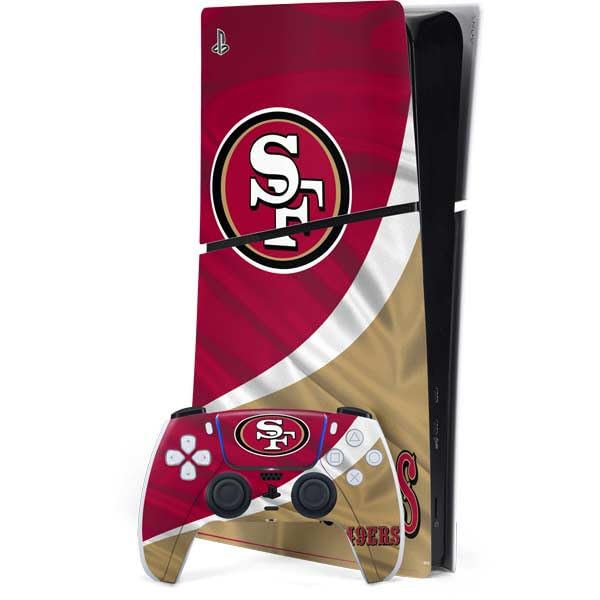 Skinit Decal Gaming Skin Compatible with PS5 Slim Digital Edition Bundle - Officially Licensed NFL San Francisco 49ers Design