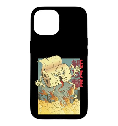 Japanese Anime Toilet Paper Monster Attack, Vintage Poster �X�}�z�P�[�X iPhone 15 �p