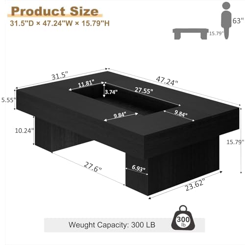 LVB Black LED Coffee Table