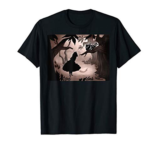 Disney Alice In Wonderland Alice And Cheshire Cat Silhouette T-Shirt