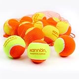 YUESHENG Tennisbälle Stage 2 ， Tennisbälle Kinder Orange FüR Unter 10 AnfäNger Beach Tennisball Dekompression 50% Hund Training Tenissbäle 12-Pcs Tennis Balls Mit Tragetasche
