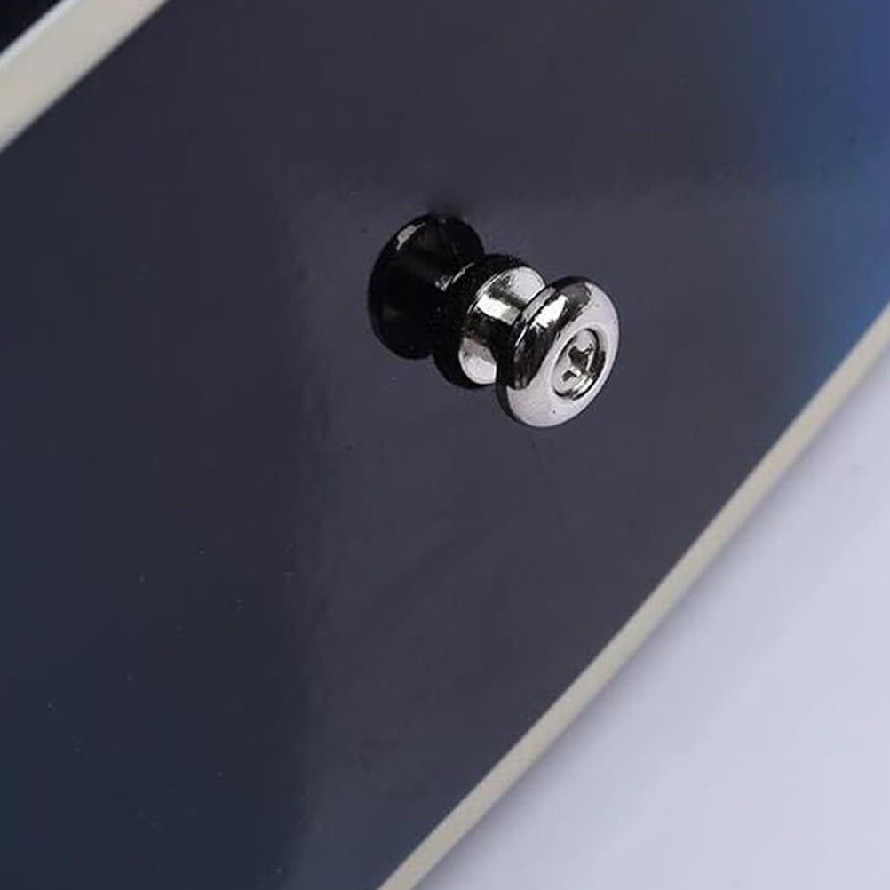 ibasenice Guitar Strap Locks Buttons Metal Pegs for Acoustic Electric Bass Guitars Secure End Pins Easy Installation Professional Strap Accessories - Image 3