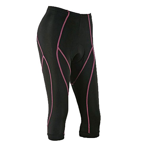 Xcellent Global Culote de Mujer para Ciclismo Relleno 3D de Gel Pantalones Transpirable para Bicicleta Ajustados, Negro FS027L