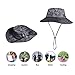 KOOLSOLY Breathable Wide Brim Boonie Hat Outdoor Waterproof UPF 50+ Sun Protection Mesh Safari Sun hat for Travel Fishing