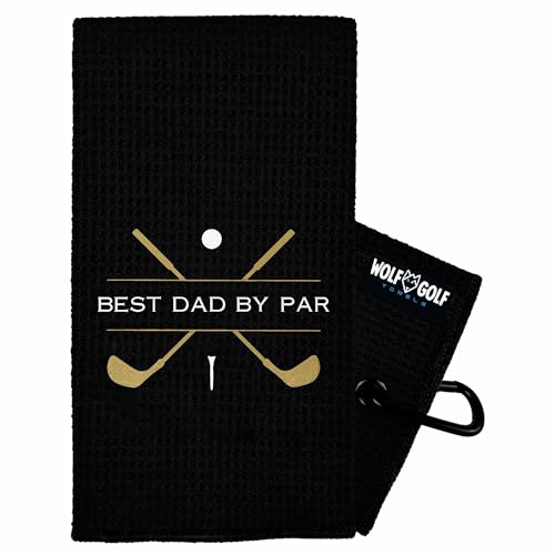 Wolf Golf Towels Best Dad by Par
