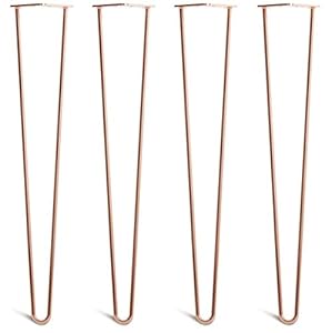 The Hairpin Leg Co. 4X Klassische Kupfer Haarnadelbeine