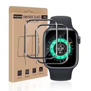 Bodyguard 2 Stück Schutzfolie für Panzerglas für Apple Watch Series 7/8/9 41mm, Ultra-Klar Unzerbrechlich Frei von Kratzern Bruchsicherheit Apple Watch 41mm Displayschutzfolie