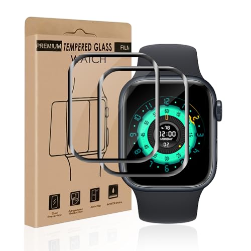 Bodyguard 2 Stück Schutzfolie für Panzerglas für Apple Watch Series 7/8/9 41mm, Ultra-Klar Unzerbrechlich Frei von Kratz...