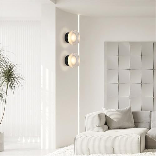 Applique murale en verre dorée à lumière neutre pour chambre - 3