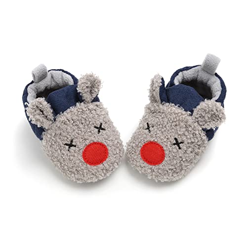 Baby Boys Girls Soft Plush Slippers Indoor Toddler Infant Warm Winter Cartoon Animal House Baby Christmas Shoes3
