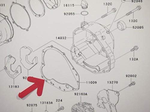 Amazon | ゼファー750 クラッチカバー ガスケット ZR750-C1~11 ZEPHYR