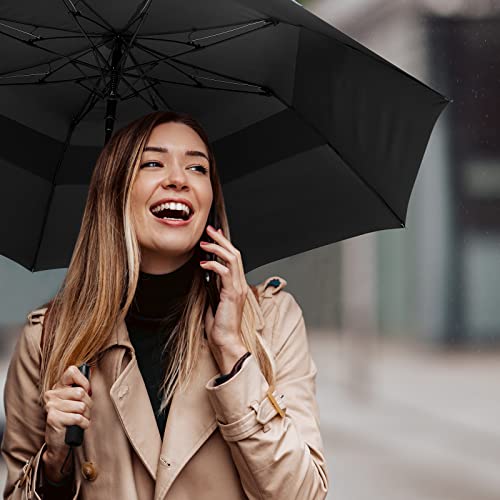 Prospo 62 Inch Portable Golf Umbrella Oversize Automatic Open Stick Umbrella, Extra Large Double Canopy Vented Windproof Waterproof Umbrella For Rain #TOP6