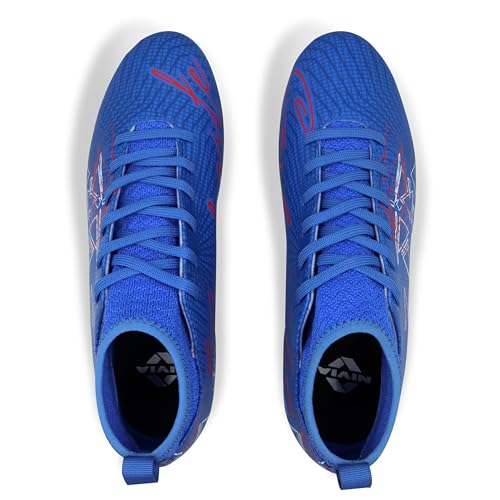 Image of Nivia Carbonite 7.0 pro Football Studs for Men, PVC Synthetic Leather Upper, High Shear Strength TPU Sole, Knitted Collar Rib