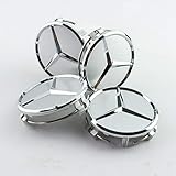 Set von 4 Radkappen für Mercedes Außendurchmesser 75 mm, Durchmesser 70 mm