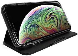 Tech Enterprises Protective Wallet Case for Apple iPhone X/XS Magnetic Closing Cover with Card Storage - Evo Wallet - Black