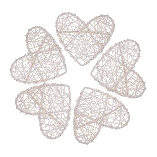 Corazones de mimbre artesanales para detalles de bodas y proyectos de manualidades en casa 8