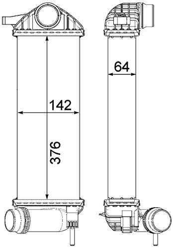 MAHLE �C���^�[�N�[���[ RENAULT KANGOO BE BOP (KW0/1_) 1.5 dCi (KW0F) 02.2009-12.2012 CI 477 000P