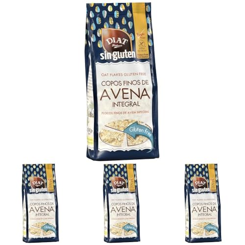 DIAT Radisson - Copos Finos de Avena integral Sin Gluten | Alto Contenido en Fibra | Rico en Betaglucanos | Bajo en Grasas Saturadas | Sin Azúcares añadidos (Paquete de 4)
