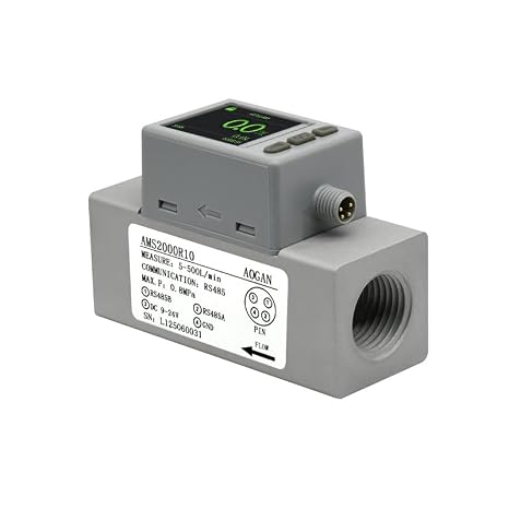 MEMS Intelligent Digital Display Large Range Thermal Gas Mass Flow Meter Oxygen Air AMS2000