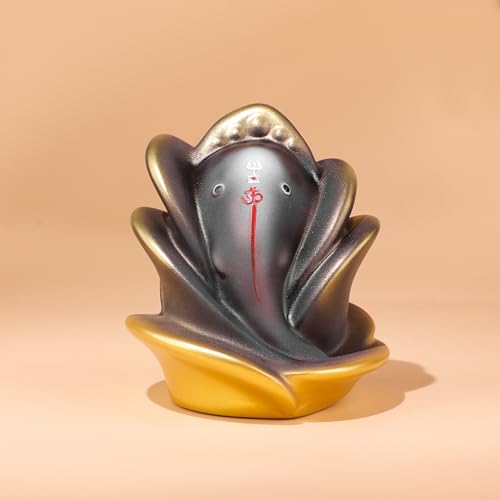 Estatua de Ganesh Rosa 3 Pulgadas con Símbolo OM miniatura 6