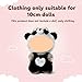 Asix Toy Knitted Clothes Set for 10cm Blind Box Figures,Crochet Outfit Clothes Compatible with Pin for Love Mini Doll,Blind Box Figures Outfits Accessories,Doll Clothes Accessories Only (Pig)