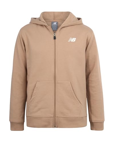 New Balance Girls Sweatshirt - Active Performance Fleece Zip Up Hoodies for Girls - Cozy Lightweight Athletic Tops (7-16)