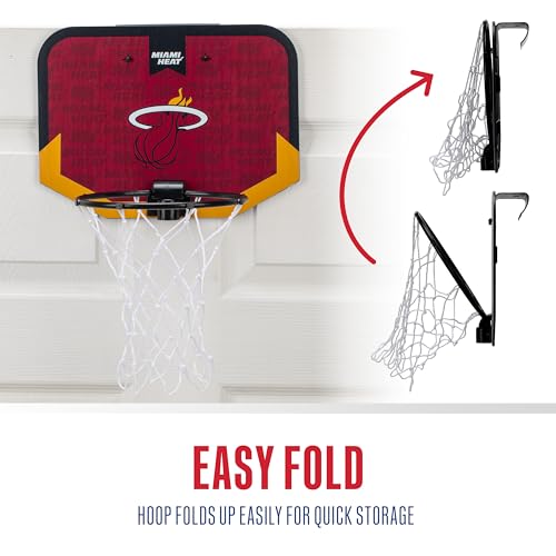 Franklin Sports NBA Miami Heat Mini Over the Door Basketball Hoop - image 6