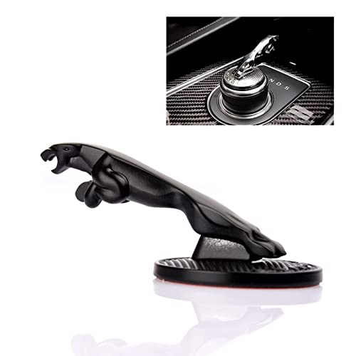 Cehuoca 3D Emblem Gear Shift Knob Cover Decoration Trim Sticke Cover Button Decals Car Accessories (Knob-Black)