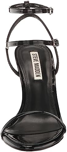 Steve Madden Women's Theresa Heeled Sandal, Black Patent, 10 | Image 1